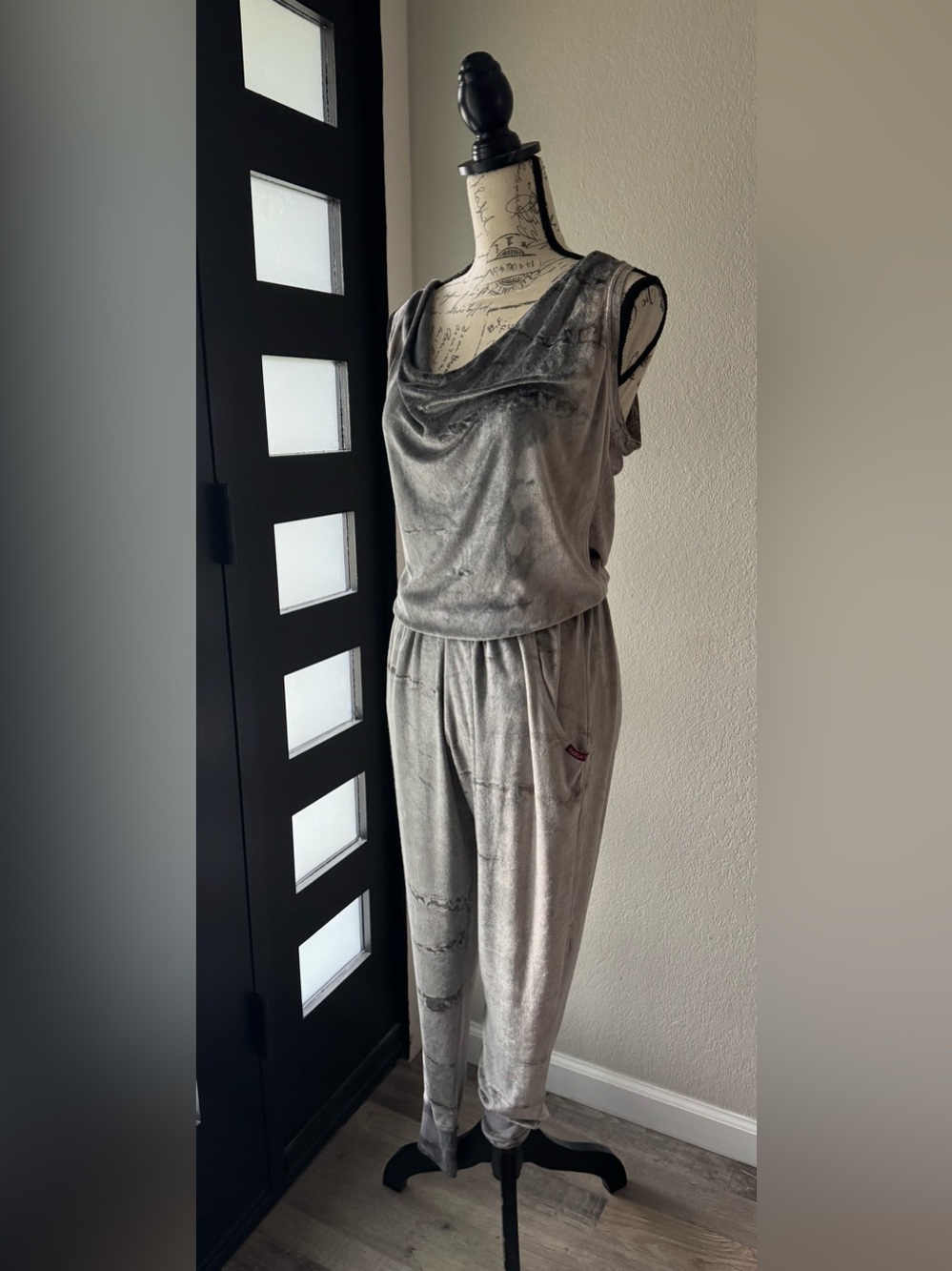 NWT Hard Tail Womens Gray Tie-Dye Jumpsuit